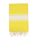 Beach Towel-Race Stripe-Canary Yellow