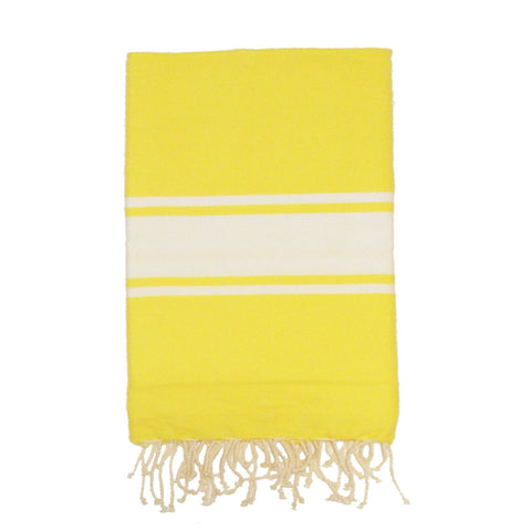 Beach Towel-Race Stripe-Canary Yellow