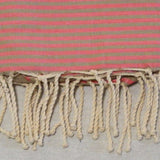 Beach Towel-Beige & Pink Dip