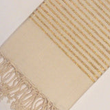 Beach Towel-Bling-Cream & Gold