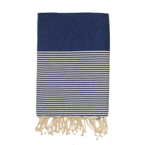 Beach Towel-Blue & White