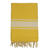 Beach Towel-Race Stripe-Mello Yellow