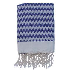 Beach Towel-ZigZag-Deep Purple