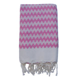 Beach Towel-ZigZag-Candy Pink