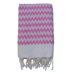 Beach Towel-ZigZag-Candy Pink